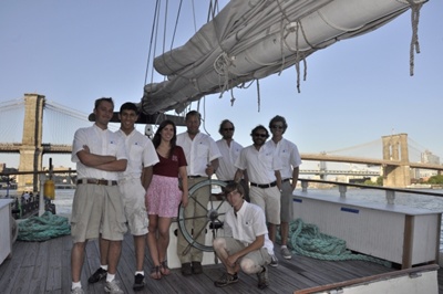 NYC charter  yacht clipper city helm